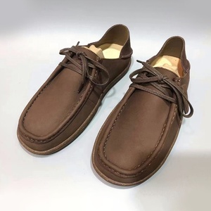 Marque de haute qualité rétro à feuilles persistantes respirant à la mode à lacets marron Nubuck cuir décontracté hommes marche plate-forme <span class=keywords><strong>bateau</strong></span> chaussures - Product Image 1