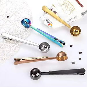 Color personalizado 5g <span class=keywords><strong>12g</strong></span> Cuchara medidora Cuchara de acero inoxidable con bolsa Clip medidor Cuchara de sal - Product Image 1