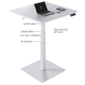 2025 Nieuwe Morden One-Poot Kantoorcomputertafel Wit Ergonomisch In Hoogte Verstelbaar Één Motor 3 Podia Computerbureau - Product Image 6