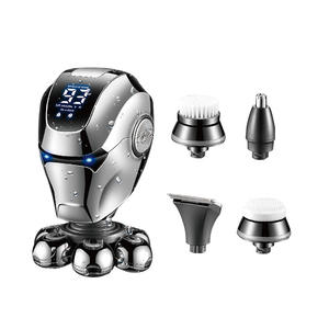 เครื่องโกนหนวดไฟฟ้าเคเมอิ 5 ใบมีด ตัวเครื่องโลหะ ชาร์จผ่าน USB กันน้ำ IPX5 สำหรับผู้ชาย - Product Image 3