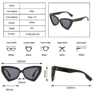Gafas de Sol Retro de Moda con Logotipo Personalizado, Gafas de Sol de Ojo de Gato con Marco Poligonal Azul y Amarillo para Hombre y Mujer - Product Image 4