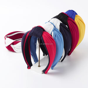 Bandeaux noués à la mode de couleur de sororité grecque pour femmes filles tissu antidérapant à larges bords <span class=keywords><strong>bandeau</strong></span> bijoux - Product Image 1