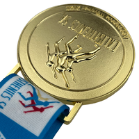 Medallas Deportivas Personalizadas para Danza y Gimnasia con Acabado Metálico Pintado, Troquelado, Impresión de Logotipo Personalizado, 70 mm, 2,5 mm de Grosor