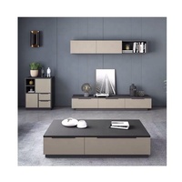 Moderne luxe dessus en marbre rond salon meubles pour la maison support TV armoire côté centre café table à thé