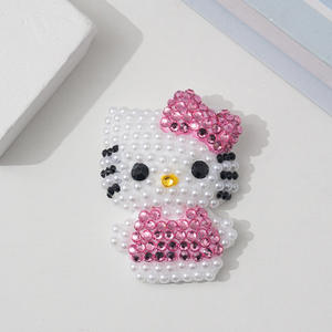 Casing Ponsel Kucing Mutiara Besar, Cermin Rias, Kotak Alat Tulis, Aksesoris Resin DIY, Hiasan, Gantungan Kunci - Product Image 4