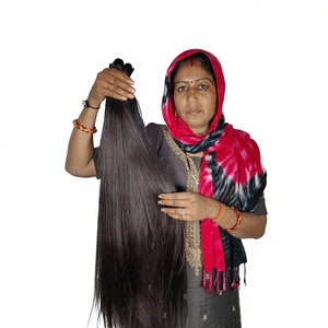 Paquet de cheveux bruts non transformés 100% cheveux humains cambodgiens cuticules alignés tissage brut soyeux droite Extensions de cheveux humains - Product Image 1