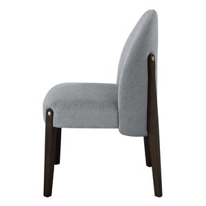 Juego de 2 sillas de comedor de tela gris DB Clayten, acabado espresso, estilo contemporáneo, diseño moderno, muebles para el hogar - Product Image 6