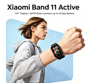 Mi Smart Band 11 Active ระบบแอนดรอยด์ หน้าจอ AMOLED 1.47 นิ้ว 60Hz สายซิลิโคน แบตเตอรี่ 300mAh ใช้งานได้ 21 วัน กันน้ำ 5ATM ฟังก์ชั่นดูแลสุขภาพ - Product Image 5