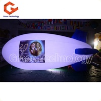Dirigeable gonflable personnalisé de dirigeable de la publicité de ballon de zeppelin avec des lumières de LED pour des événements