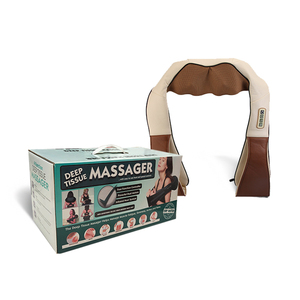 Última Moda Amasar Wrap Shiatsu Cuello Hombro Tapping Masaje Chal Premium Cómodo Calentado Vibración Sincronización Masajeador - Product Image 1