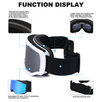 Prix du fabricant Lunettes de sport pour le snowboard avec protection UV Lunettes de ski et de patinage en plein air antibuée avec logo personnalisé