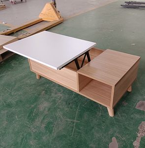 Soulevez les tables latérales multifonctionnelles de <span class=keywords><strong>table</strong></span> basse <span class=keywords><strong>escamotable</strong></span> de sofa en bois supérieur pour le salon - Product Image 6