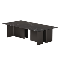 Table basse de salon minimaliste de luxe rectangulaire avec pieds en métal antirouille pour la maison et le bureau