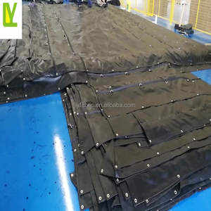 Bâche robuste en vinyle noir 18 oz pour remorque, benne de camion à benne basculante et plateau de camion à plateau plat, 6' x 6' x 6' - Product Image 3