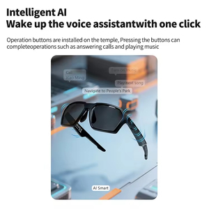 Auriculares Inalámbricos Inteligentes con Función de Traducción de Voz QY-Pro5, Gafas Inteligentes Inalámbricas para Ciclismo - Product Image 4