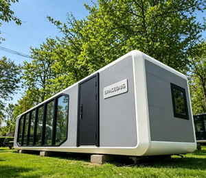 Casa Móvil Tipo Cabaña Apple, Hotel, Oficina, Espacio Panorámico, Moderna, Rectangular, de Acero Galvanizado, para Actividades al Aire Libre - Product Image 3