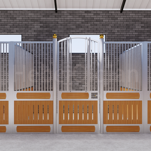 핫 딥 아연 도금 말 마구간 앞 실내 말 안정 패널 아연 도금 대나무 말 마구간 농장 - Product Image 1