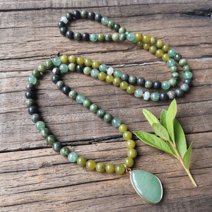Perline in Quarzo Verde Fragola da 8mm, Ciondolo in Avventurina, Braccialetto di Preghiera Spirituale, Nuovi Inizi, Yoga, Collana per Meditazione - Product Image 5
