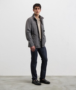 <span class=keywords><strong>Polo</strong></span> en maille tressée pour homme printemps-été, beige, coton, manches courtes, trois boutons, texture tissée, vente en gros OEM - Product Image 3