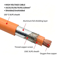Harnais de câblage personnalisé haute tension en PVC/PBT/PTFE, assemblage de câbles étanche IP67 pour batterie automobile, onduleur PDU, contrôleur de moteur