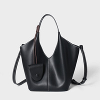 Sac à main femme nouvelle collection en cuir véritable, sac porté épaule ou croisé, design de niche en cuir de vachette, sac fourre-tout souple vintage
