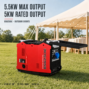 Générateur Inverter Portable Silencieux Écologique 4 Temps Refroidi par Air 5kW BISON (CHINE) 230V 50Hz Monophasé pour Extérieur - Product Image 1