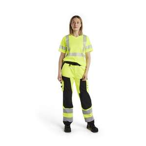 BLAKLADER - 715518113399C50 Pantalón Mujer Hi-Vis sin bolsillos para uñas Amarillo/Negro-EAN 7330509502259 ROPA DE TRABAJO DE 2017 - Product Image 3