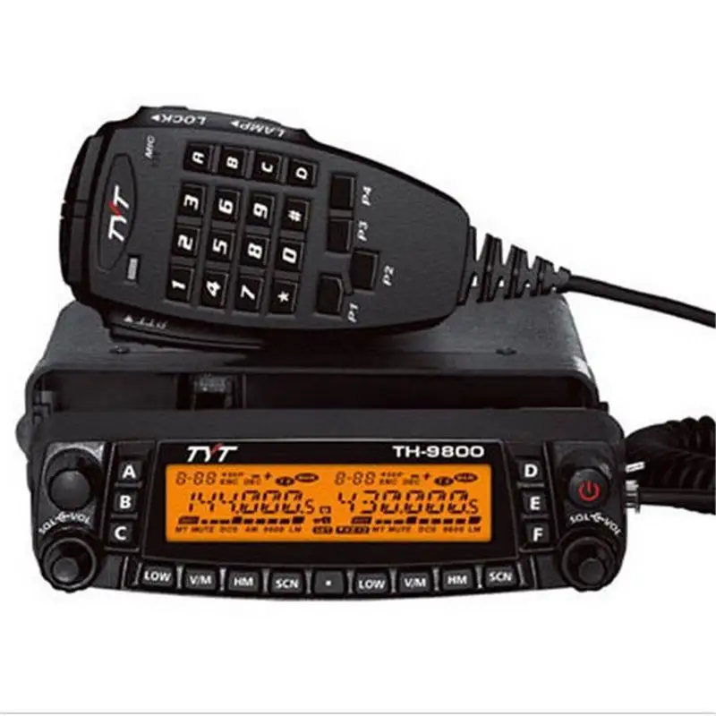 Transceptor móvel 50W rádio para carro quad band mini transceptor 136-174MHz 400-470MHz repetidor TYT TH9800