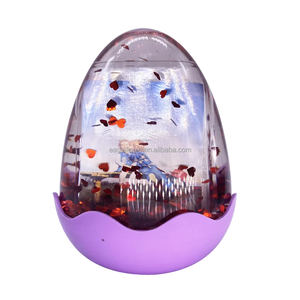 Globe à neige photo en forme d'œuf de Pâques en gros pour enfants, <span class=keywords><strong>souvenir</strong></span>, cadre transparent fantaisie pour photos flottantes - Product Image 2
