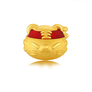 Tiger-Shaped Lucky Charm <b>Bracelet</b> <b>Red</b> Cord Gold Plated Zodiac Animal Pendant Unisex Gift Jewelry - Product Image 5