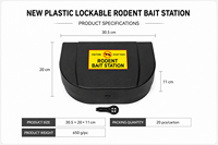 Station d'appât pour souris en plastique haute dureté améliorée, inoffensive, anti-effraction, écologique, résistante à la déformation, avec carte enregistreuse vocale