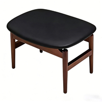 Vente Flash Internationale : Ensemble de Chaises Chieftain en Bois Massif avec Coussin en Cuir et Dossier pour Salon