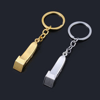 Porte-clés en alliage de zinc gravé en gros, porte-clés métallique personnalisé avec logo, cadeau promotionnel pour salon professionnel