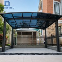 Abri de voiture en aluminium avec toit en polycarbonate, auvent extérieur moderne personnalisé pour allée, protection du stationnement des véhicules