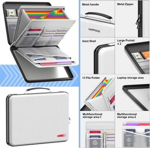 Maletín <span class=keywords><strong>Portadocumentos</strong></span> Portátil Popular, Organizador de Archivos Resistente al Fuego con Cerradura para Documentos, Pasaportes y Certificados - Product Image 4