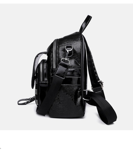 Borse Scolastiche in Pelle PU Nera con Paillettes, Eleganti e Alla Moda per Ragazze Universitarie - Product Image 3