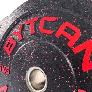 Plaques de musculation en acier et caoutchouc personnalisées avec logo, fourniture directe d'usine, poids de <span class=keywords><strong>gym</strong></span> durables pour l'entraînement de compétition, marque BYT - Product Image 5