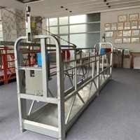 Plateforme Aérienne Galvanisée Moderne ZLP630 ZLP800 ZLP1000, Capacité de Levage 630/800/1000kg, Élévation Supérieure à 10m, Certifiée CE, Modèle 3D pour Mur Rideau