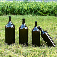 Fabricant de bouteilles en verre 1500ml 3L 6L 9L 12L 24L Grande capacité Éviter les bouteilles de vin en verre légères avec bouchon