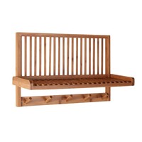 Étagère murale multifonction personnalisée en bois pour cuisine, support de rangement pour bols, présentoir à tasses à café, crochets – Installation facile