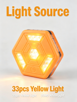Feu de signalisation d'urgence LED magnétique, 5 modes d'éclairage, rechargeable, clignotant pour la sécurité routière