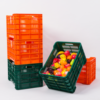 Caisse de stockage en plastique pour légumes et fruits agricoles, empilable, en maille, pour le transport des aliments, multi-usages, en PP, pour la logistique