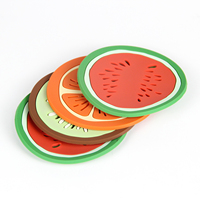 Étiquettes personnalisées en caoutchouc PVC souple 3D en forme de fruit Oranges pastèque