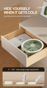 Ventilador eléctrico recargable <span class=keywords><strong>con</strong></span> luz, 5 velocidades, carga USB de 5V, ventilador portátil, ventilador plegable redondo para exteriores e interiores - Product Image 6