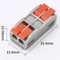 Farbige Hebel 2-in-2-Wege-Steckverbinder Schnellanschluss-Klemmenblock Automotive 32A 250V 0,08-4mm² Kabelverbindung