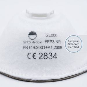 Mascarilla Respiratoria FFP3 EN149 GL006 Blanca Tipo Copa con Banda para la Cabeza y Válvula de <span class=keywords><strong>Exhalación</strong></span> - Product Image 4