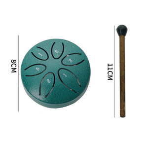 Air Spirit, tambor de lengua de acero de 6 tonos de 3 pulgadas, instrumento Musical de percusión vacío portátil con baquetas, tambor olvidadizo - Product Image 5