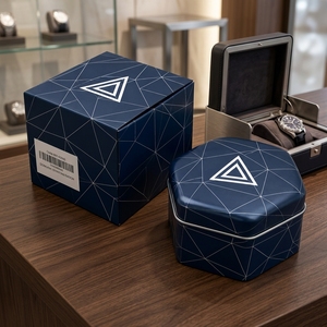 Boîte en métal hexagonale carrée de luxe de marque célèbre d'usine pour <span class=keywords><strong>montre</strong></span> - Product Image 1