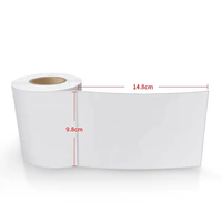 Usine en gros taille personnalisée auto-adhésif A6 papier d'impression numérique 4*6 étiquettes thermiques directes pour l'expédition et transparent