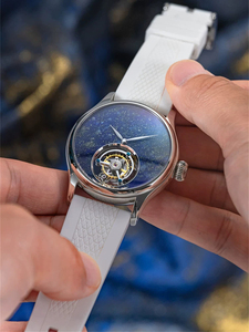 Merkur TB002 Montre mécanique de luxe pour homme, mouvement automatique, boîtier en acier de 42 mm, cristal saphir, bracelet en cuir de vachette, 50 m d'étanchéité - Product Image 4
